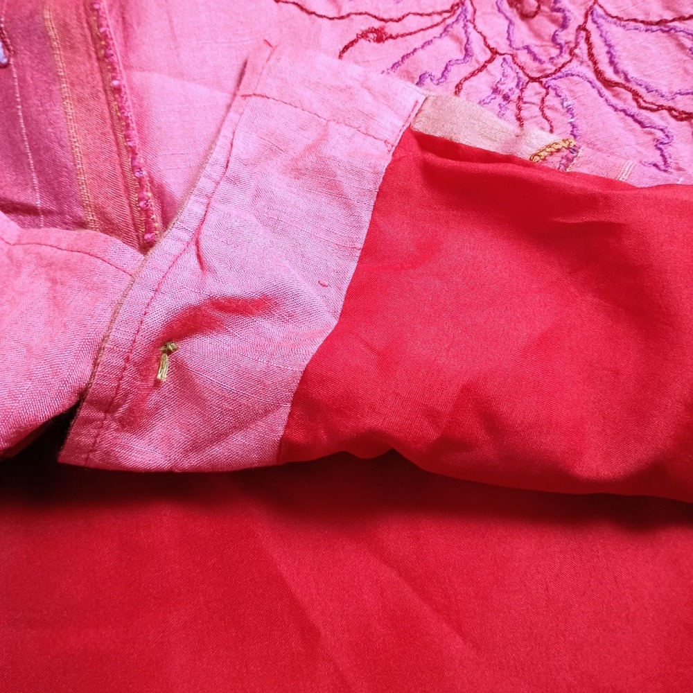 Coldwater Creek Artisan Asian Style Patchwork Embroidered Jacket Womens M... - Picture 6 of 10